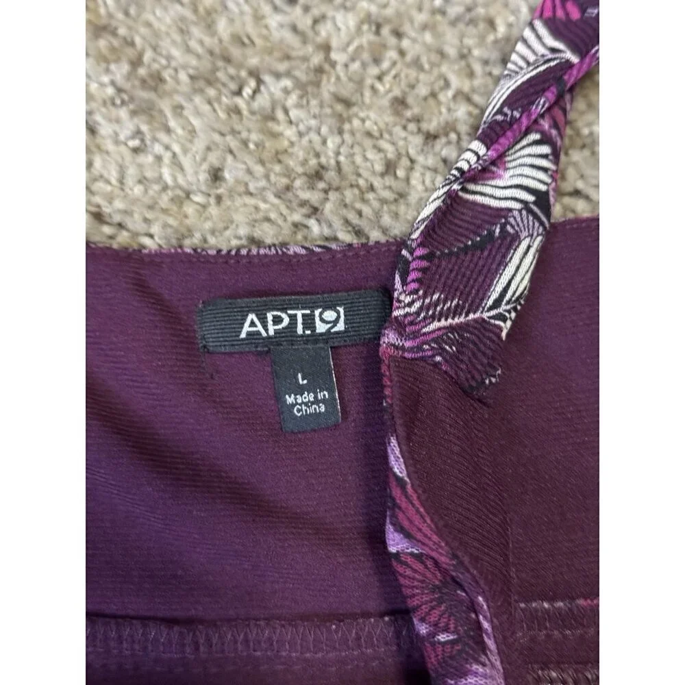 Apt 9 Y2K 90s Babydoll Floral Peacock Tank Top Cami Purple Mesh Fairy Goth LARGE - Picture 5 of 8